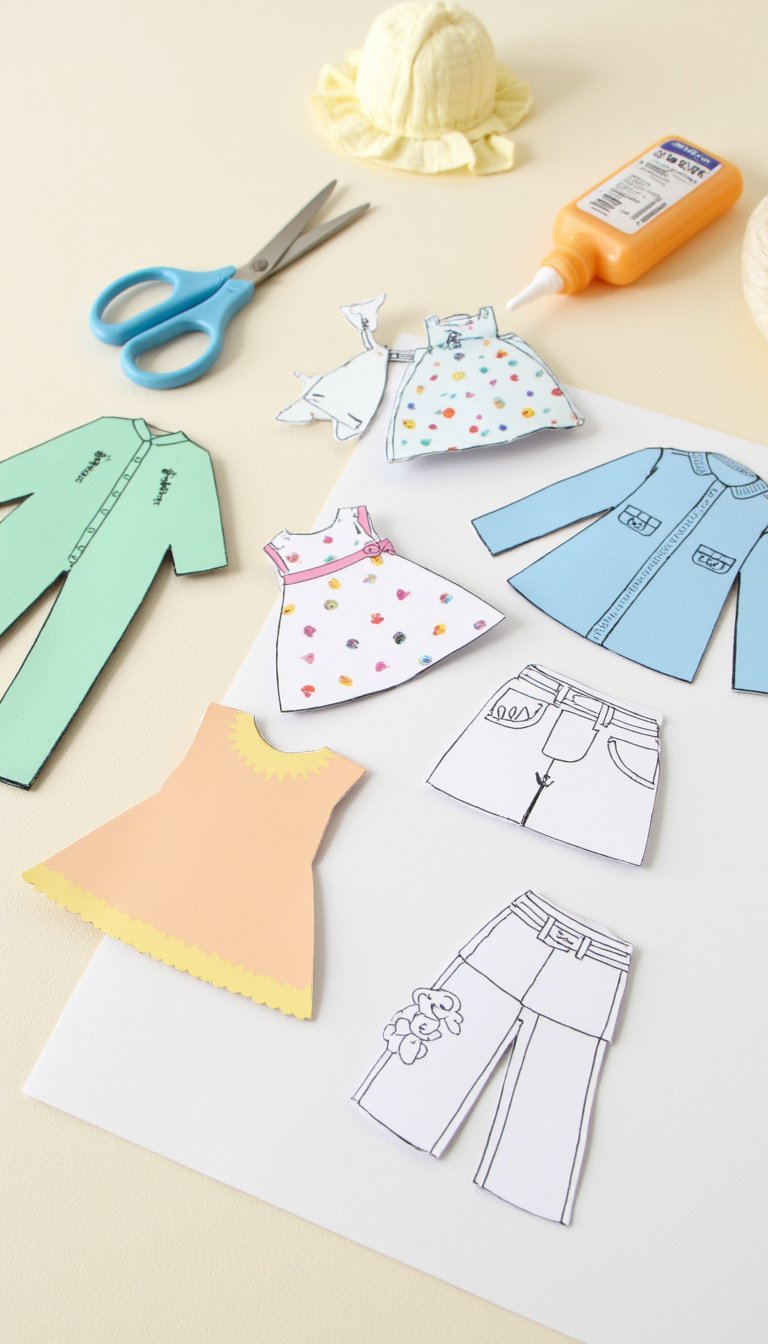 12. Paper Dolls with Wardrobes