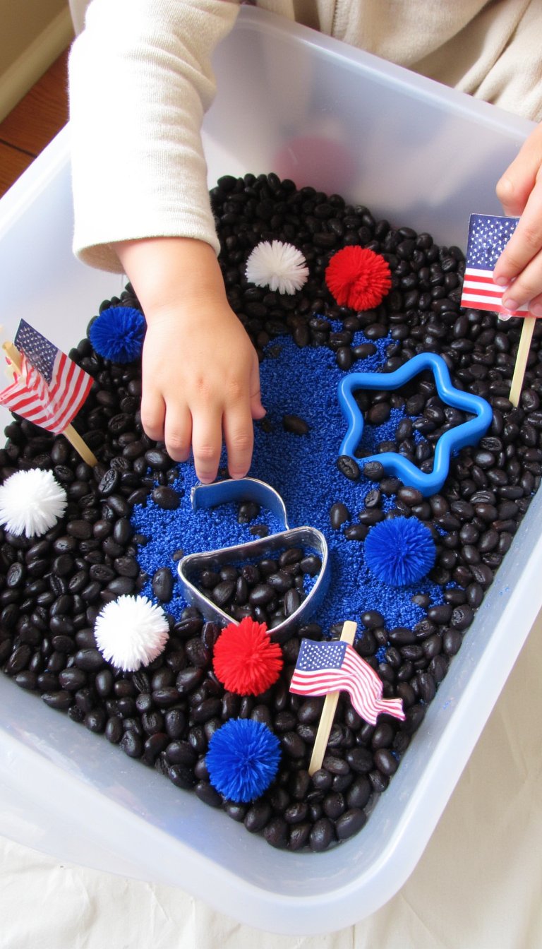 1. The "Star-Spangled" Sensory Bin