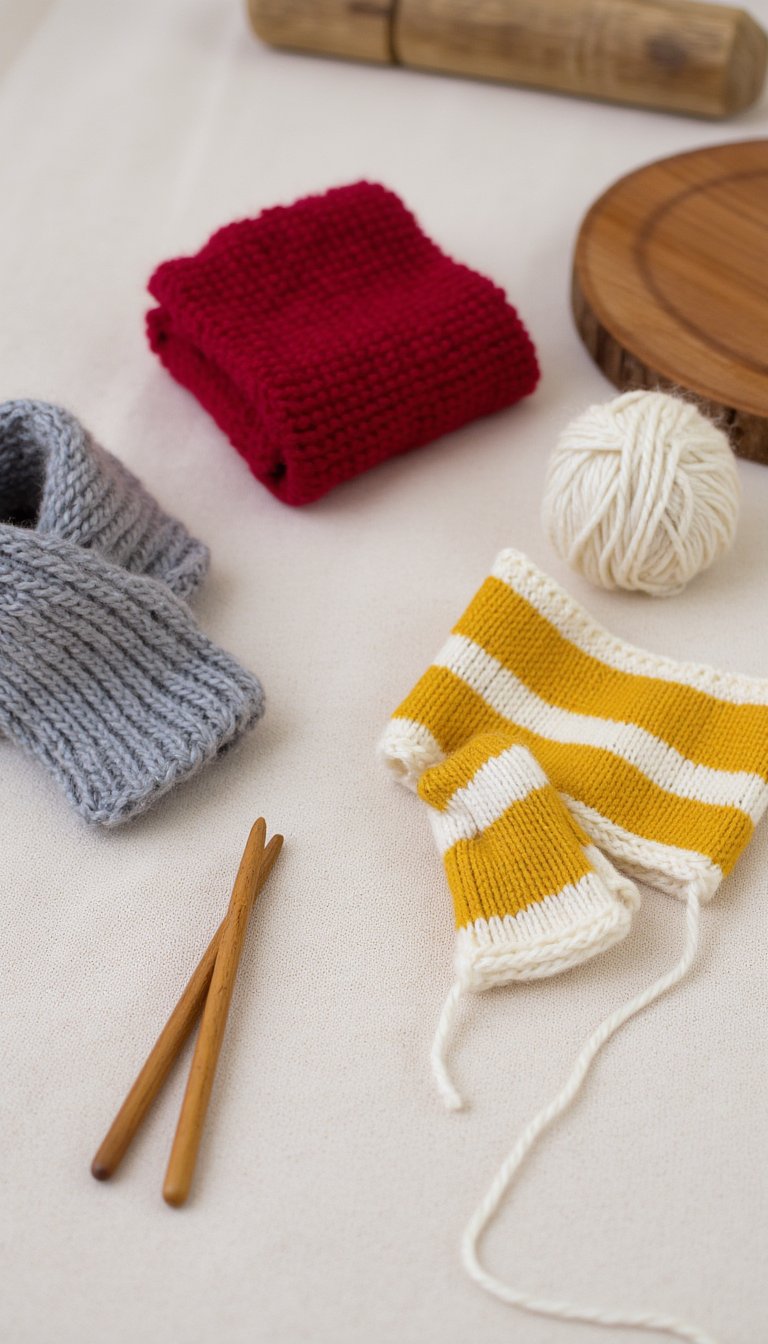 20. Mini Knitted Scarves for Dolls