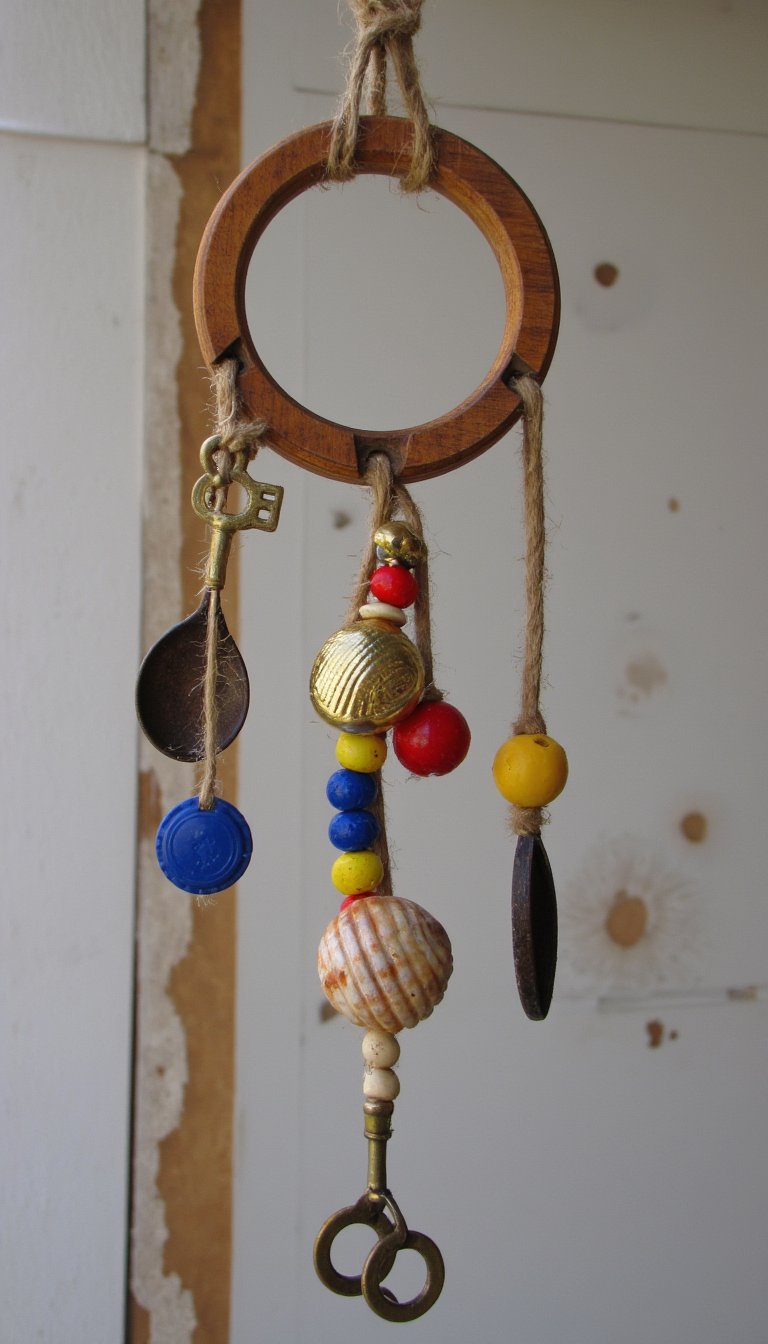 7. Wind Chime from Kitchen Scraps