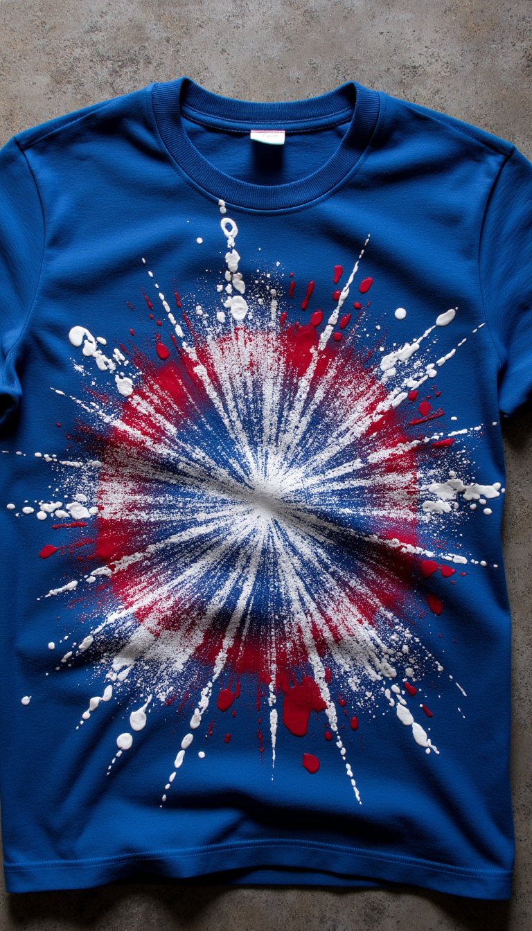 2. Splatter Paint Fireworks Tee