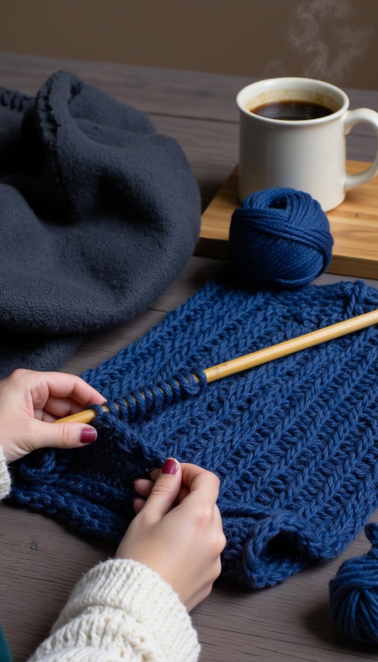 26. Beginner Knitting Scarf