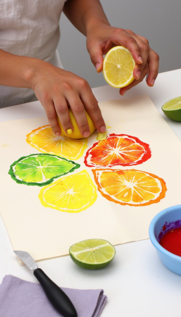5. Citrus Stamp Art