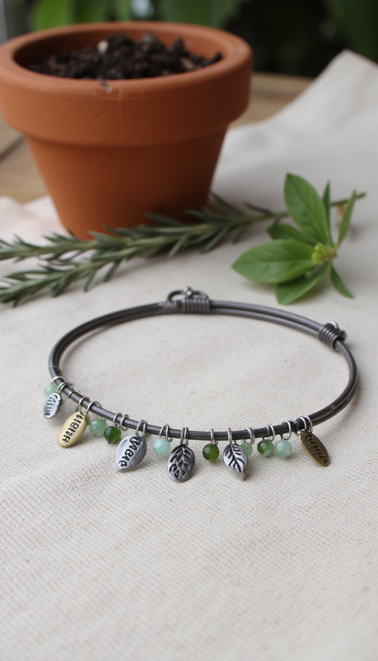 13. Memory Wire Herb Identification Bracelets