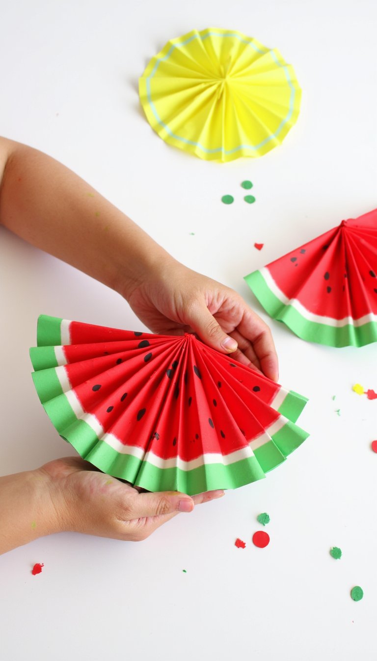 6. Paper Fan Watermelons