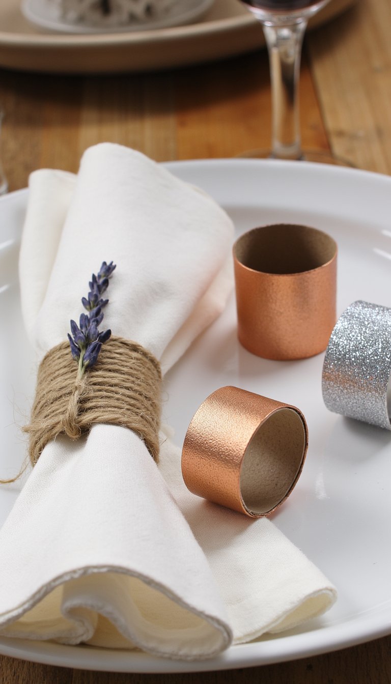 3. Chic (and Free) Napkin Rings
