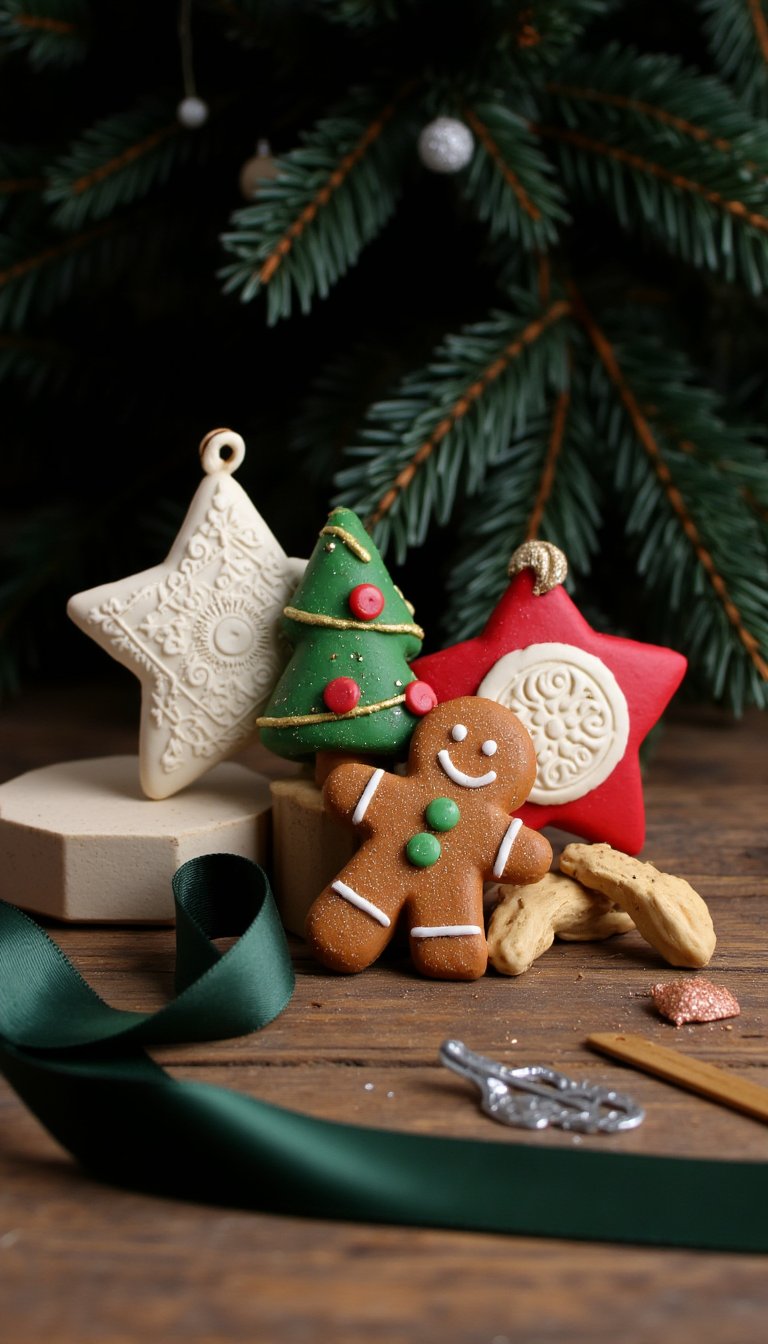 29. Clay Christmas Ornaments