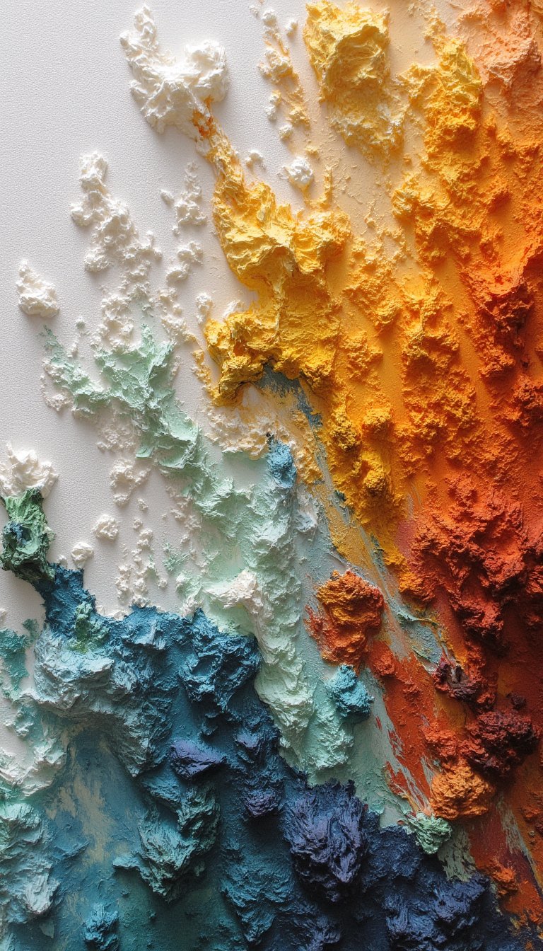 6. Textured Tissue Paper Canvas Art