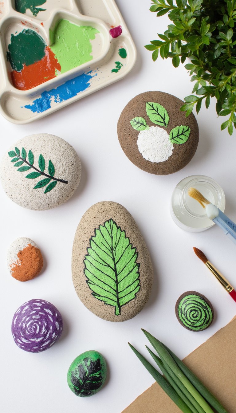 3. Painted Rock Garden Markers: Grow Your Creativity
