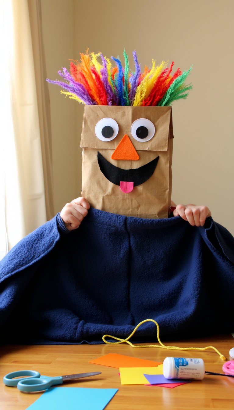 6. Paper Bag Puppet Theater