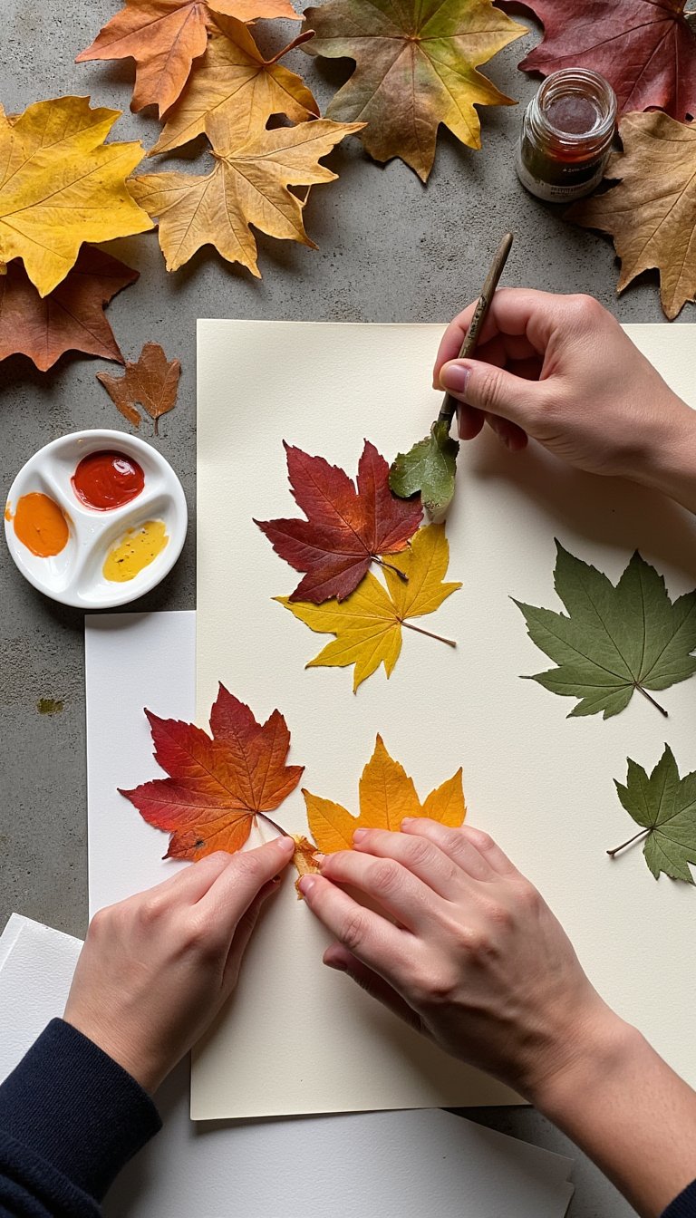 23. Leaf Print Art