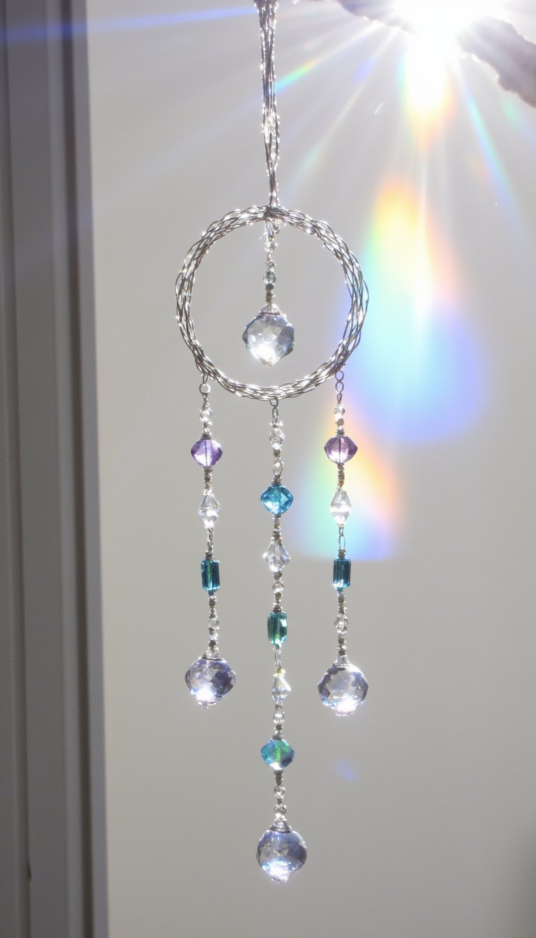 16. Crystal & Wire Sun Catcher