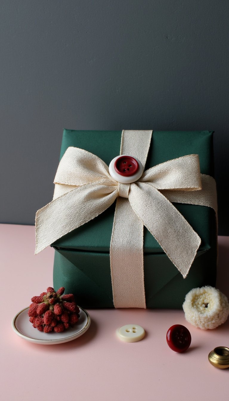 22. Holiday Button Gift Toppers