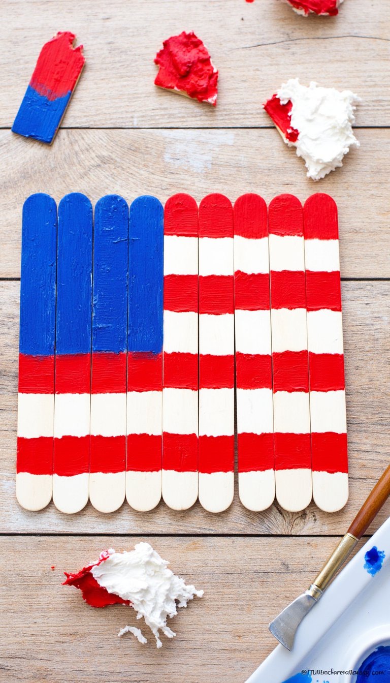 7. Popsicle Stick Flag Puzzle