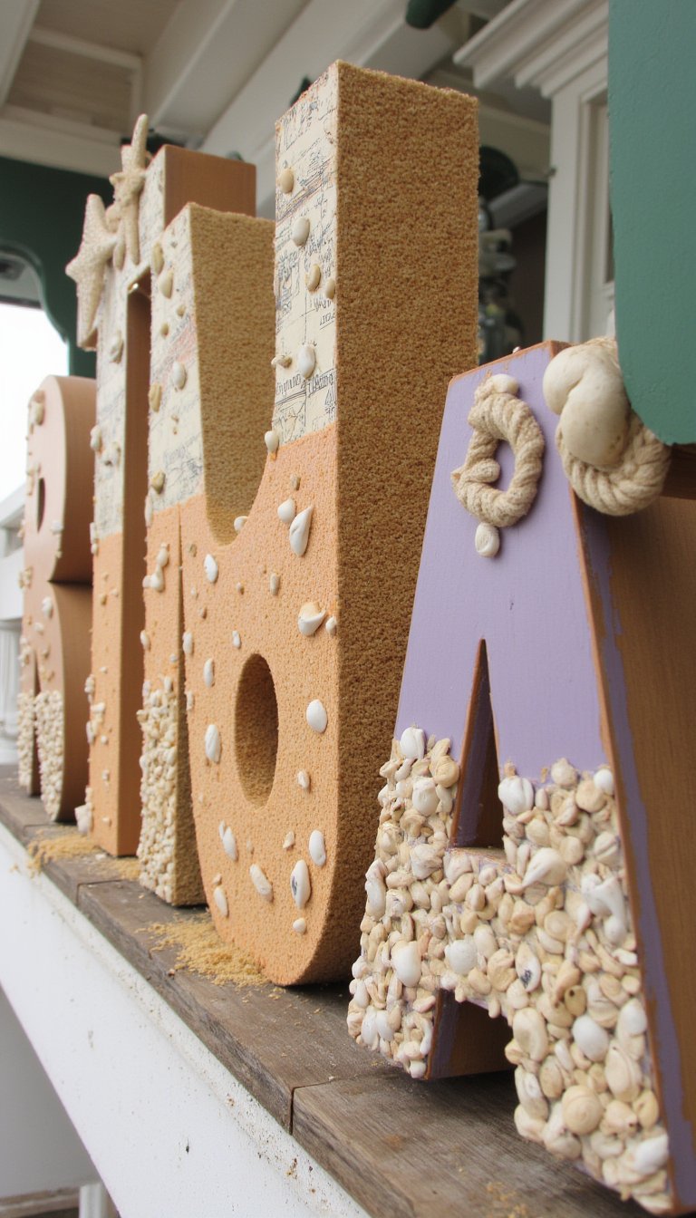 7. Wooden "Summer" Marquee Letters