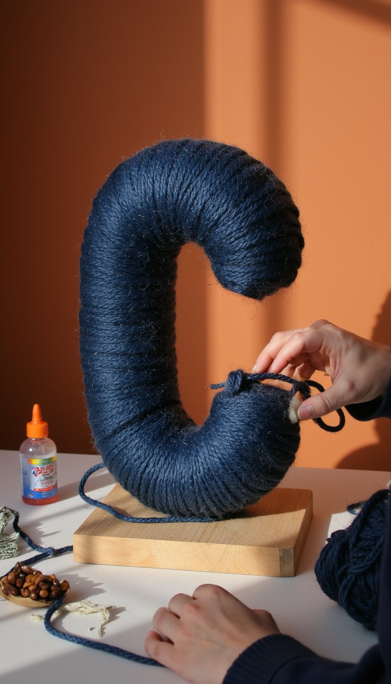 17. Yarn-Wrapped Letters