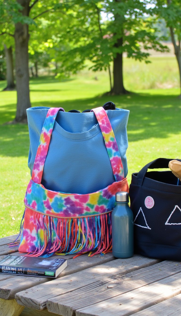 6. Upcycled T-Shirt Tote Bags