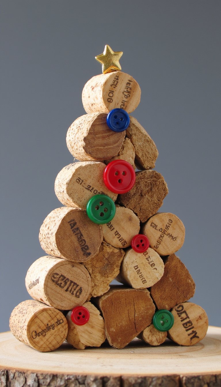 7. Cork Board Christmas Tree