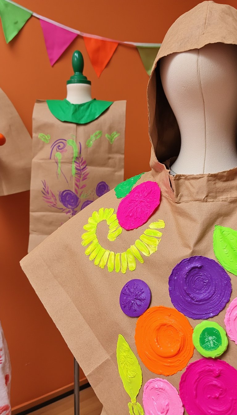 12. Poncho Party with Decorated Paper Bags