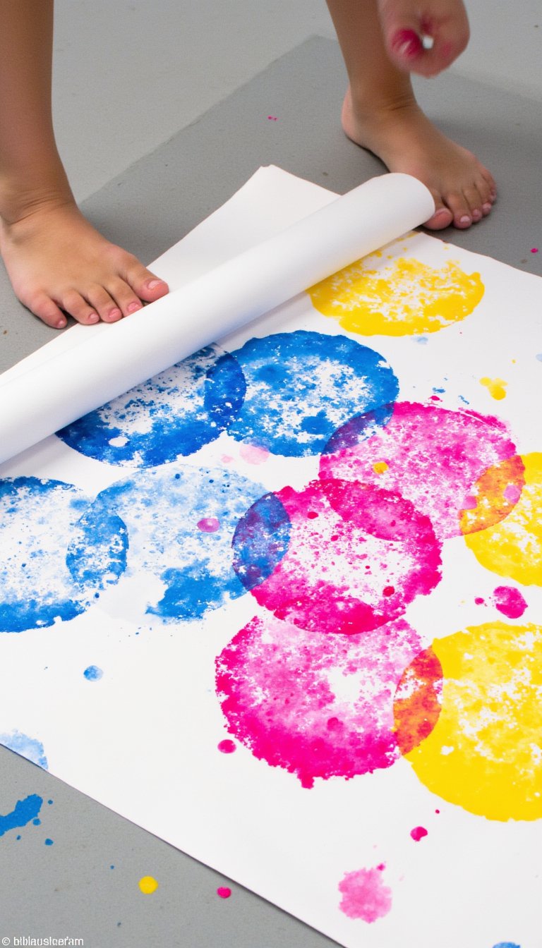 5. Bubble Wrap Stomp Prints