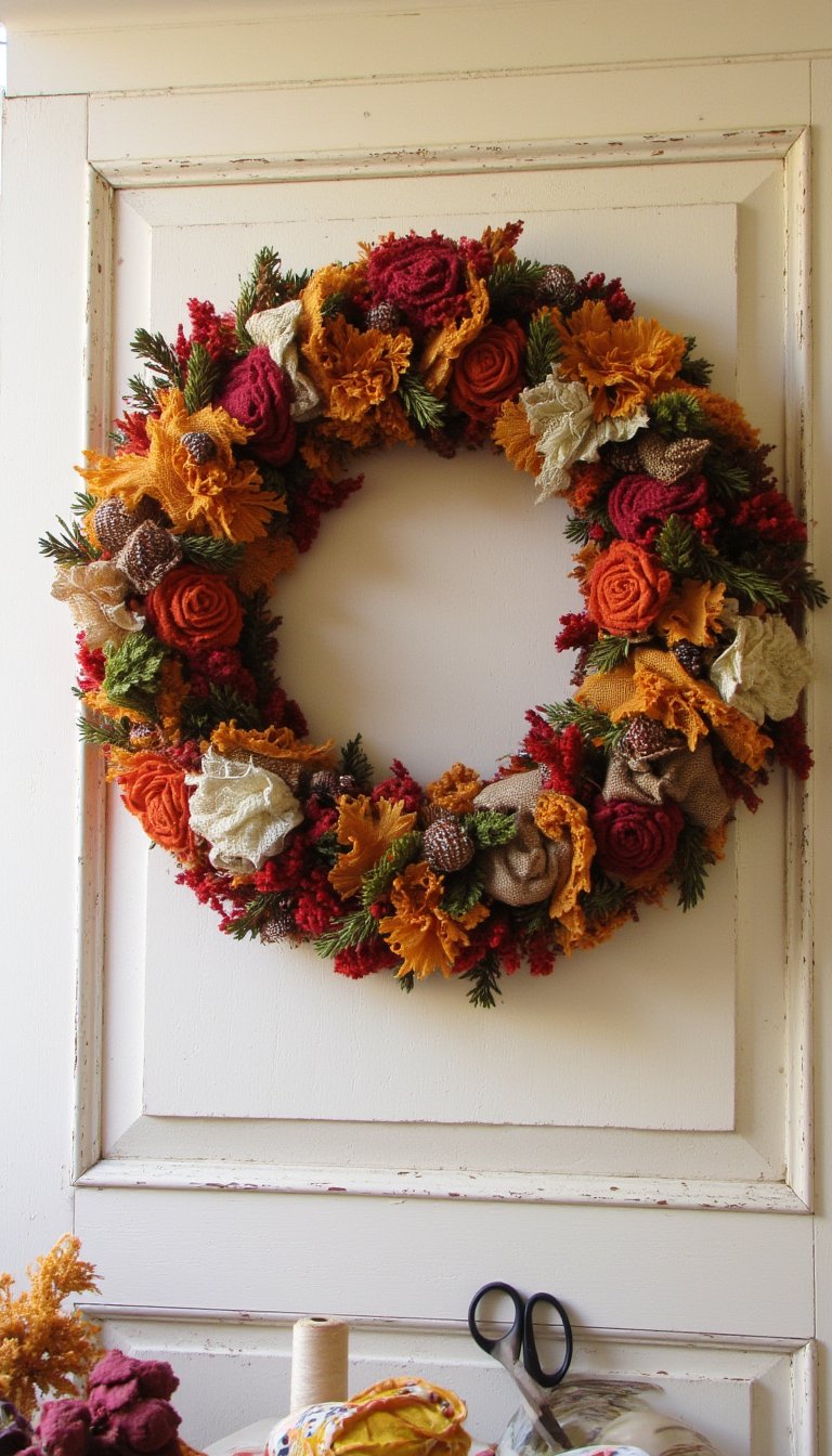 14. Seasonal Fabric Wreath