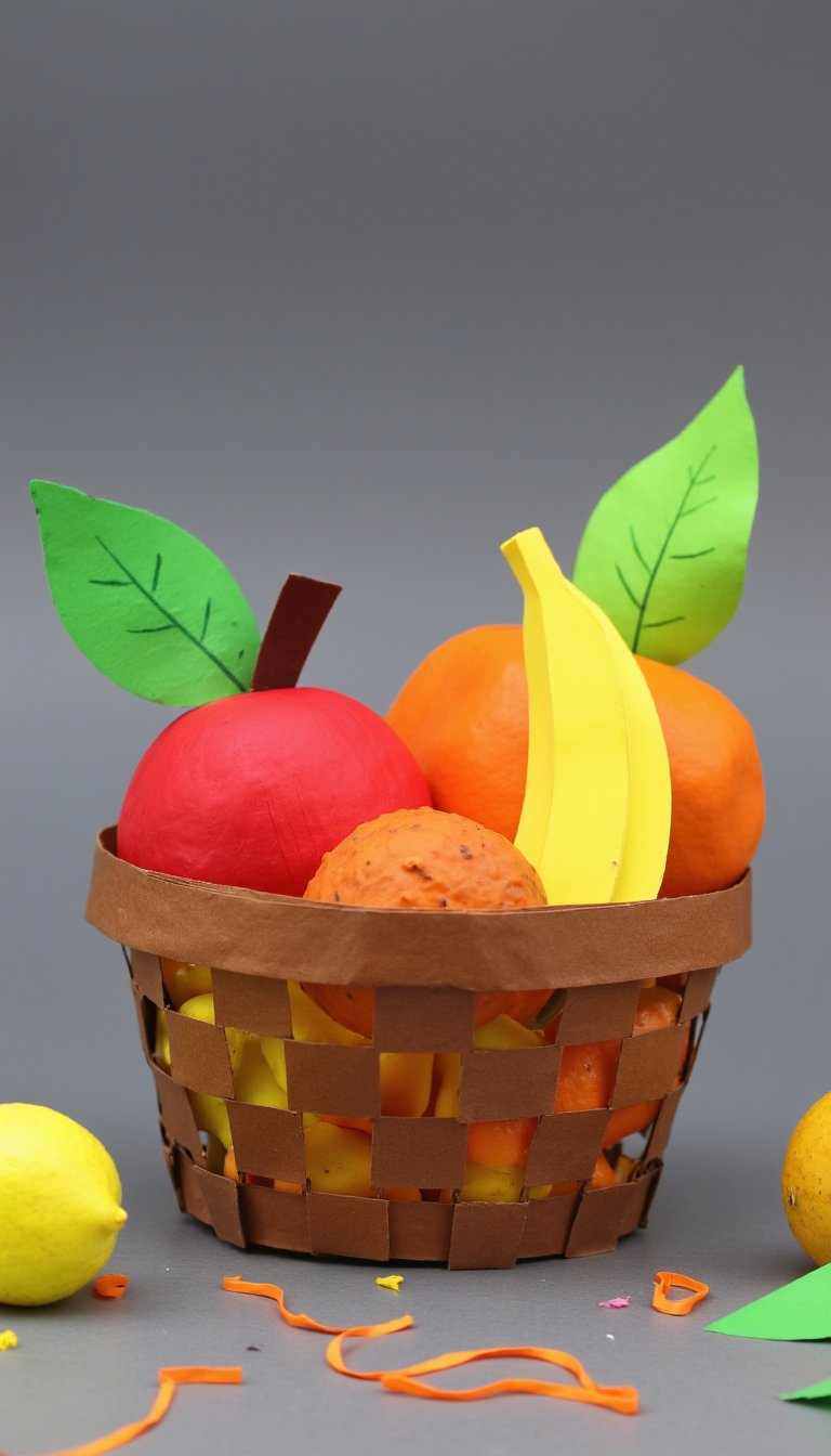 24. Playful Paper Fruit Basket