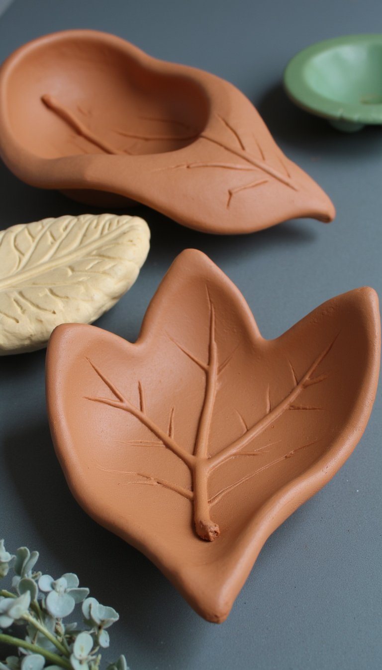 9. Sculpted Leaf Dishes