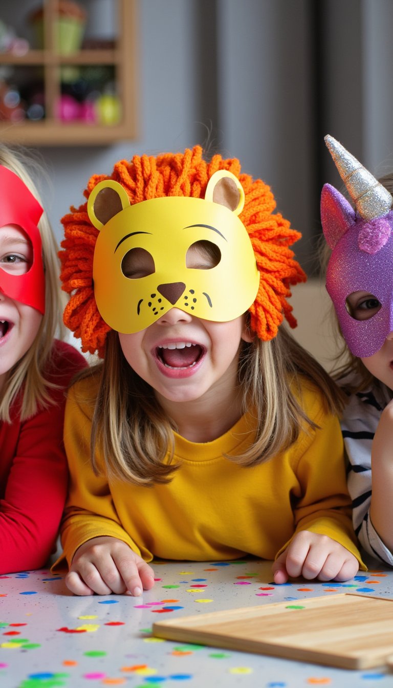 7. Playful Paper Masks