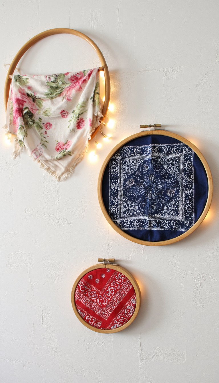 17. Embroidery Hoop Wall Art