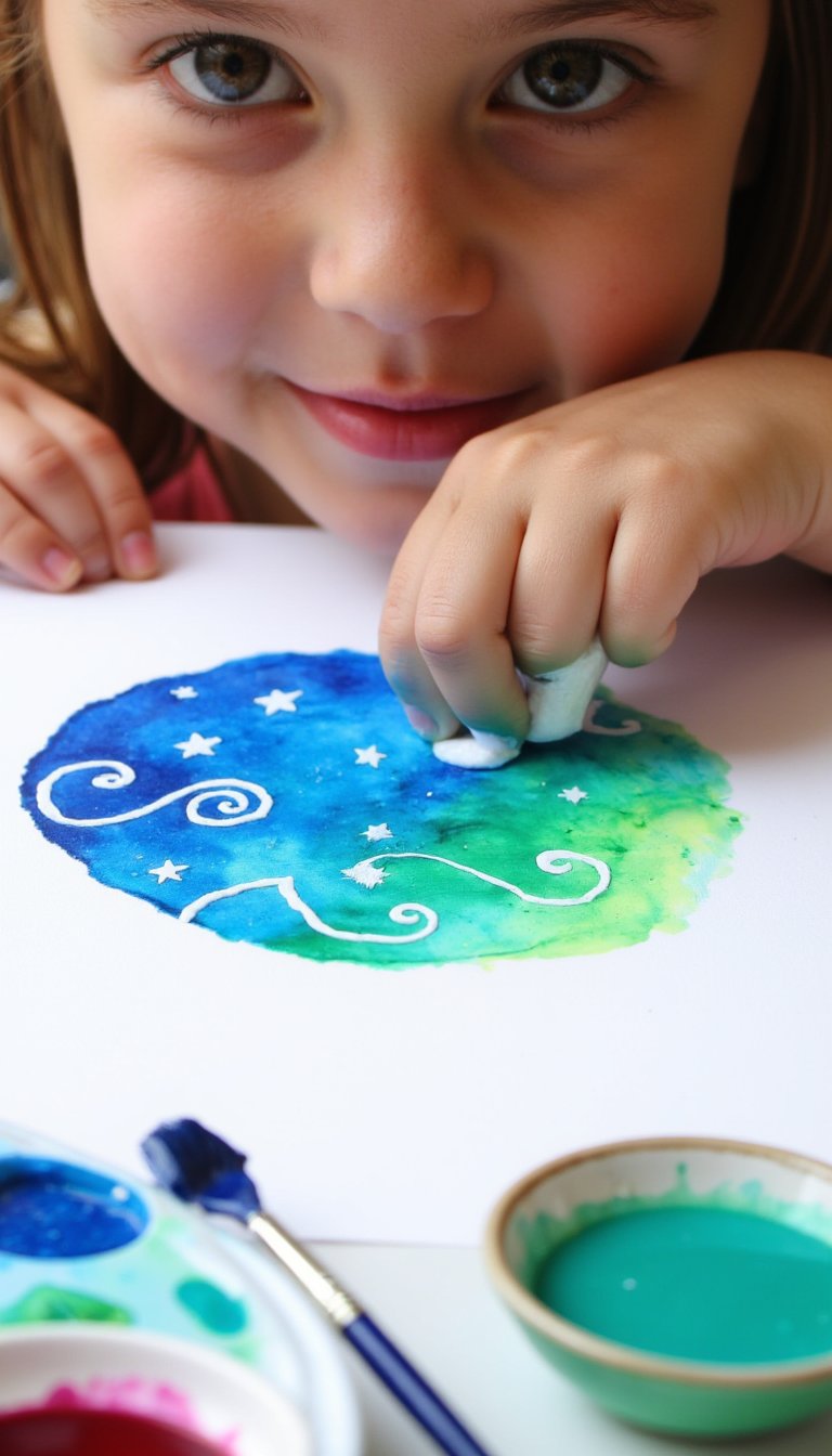 15. Watercolor Resist Art