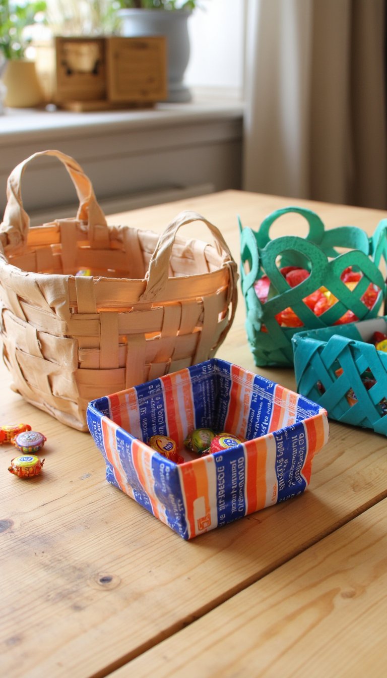 19. Woven Paper Baskets