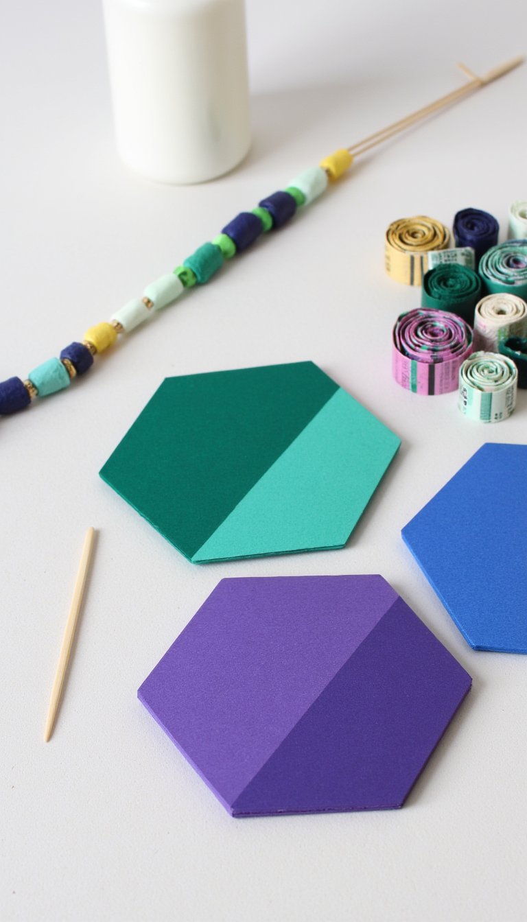26. Geometric Paper Coasters