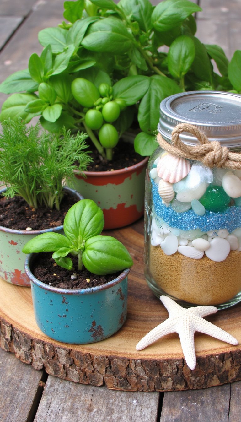 17. Kitchen Herb Garden in Upcycled Tins