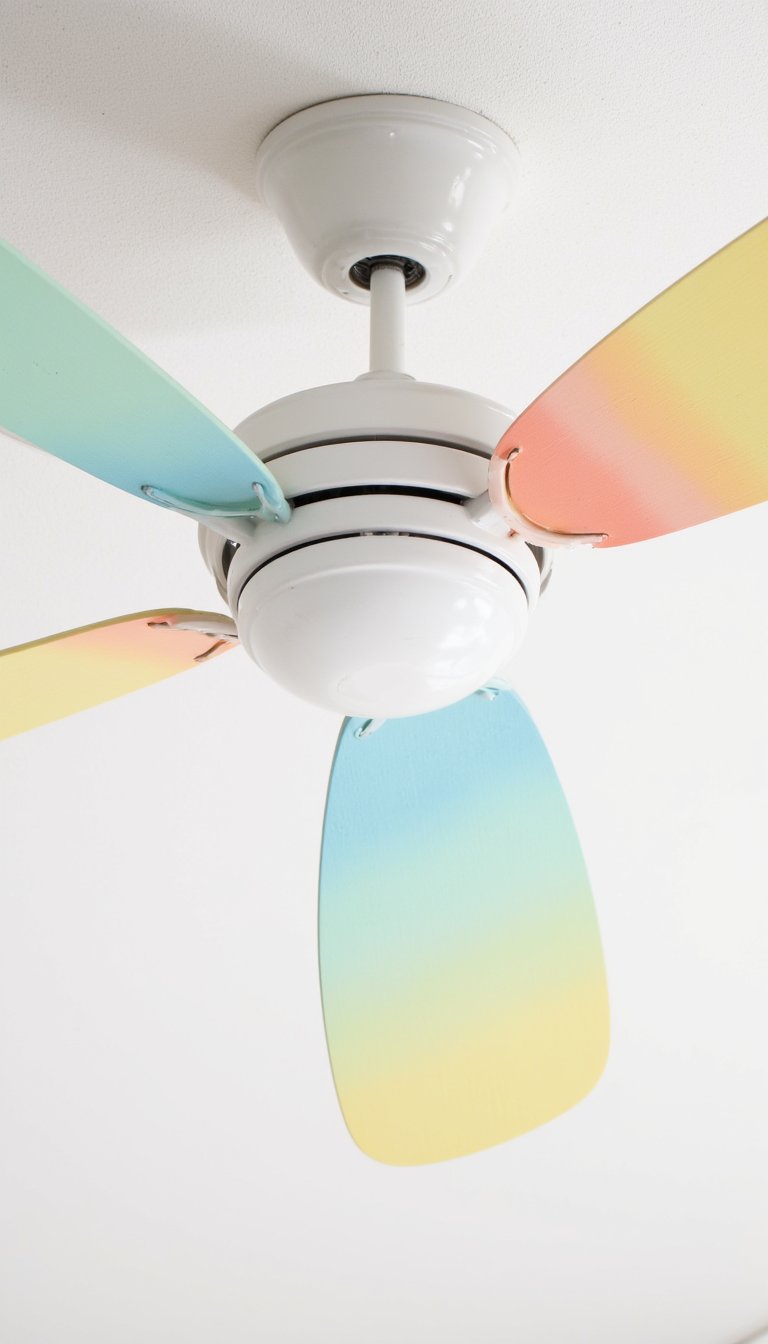 12. Painted “Summer Breeze” Ceiling Fan Blades