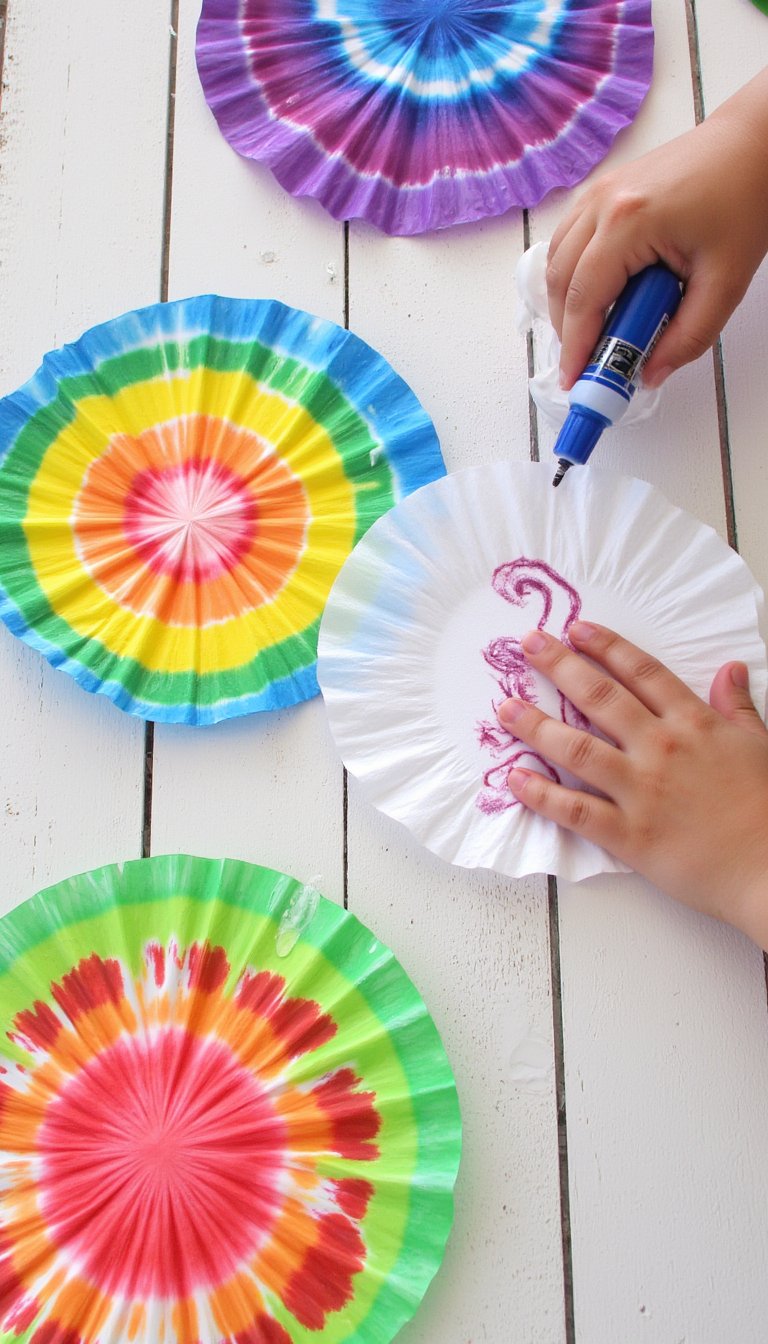 10. Tie-Dye Coffee Filters