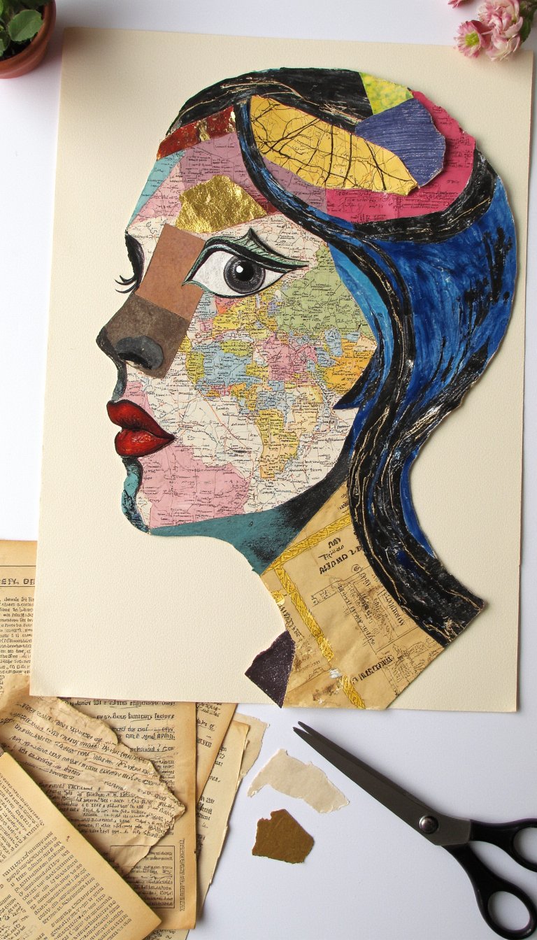 16. Expressive Collage Portraits