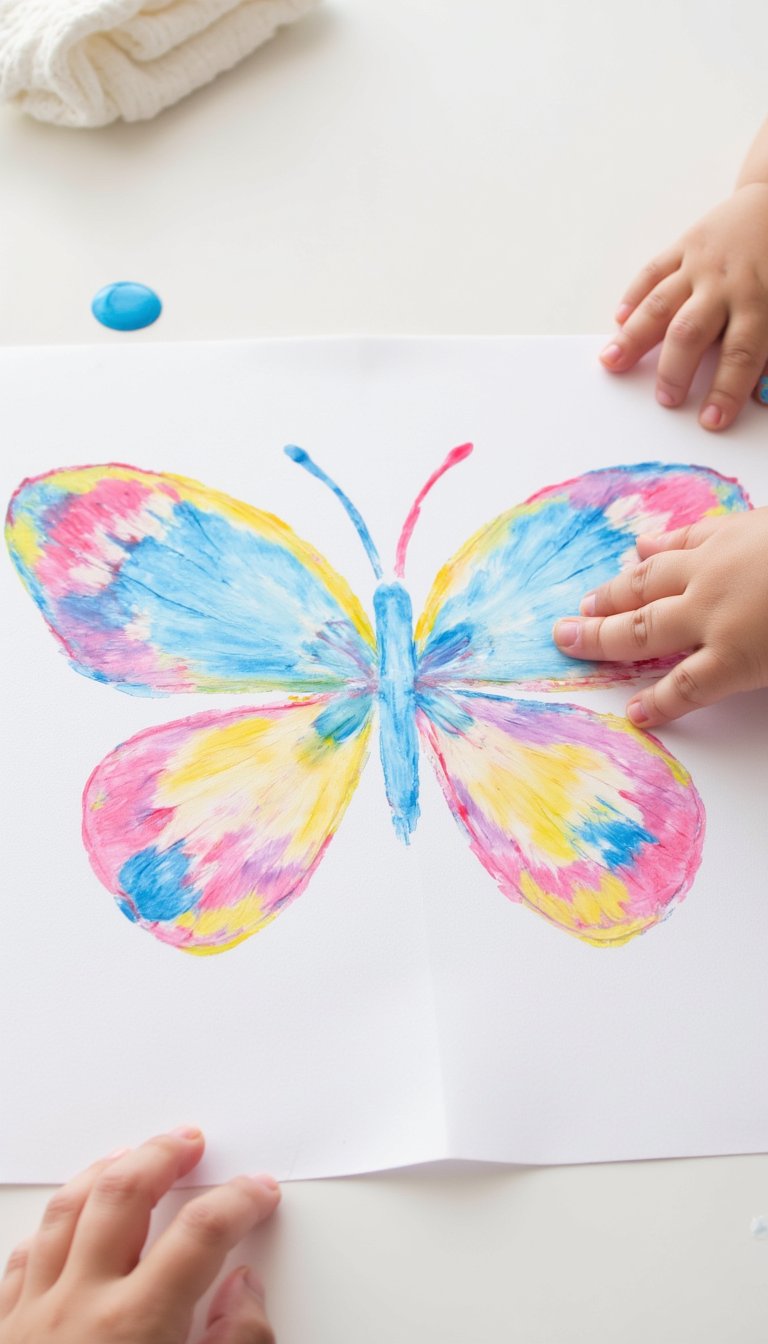 3. Butterfly Finger Paintings