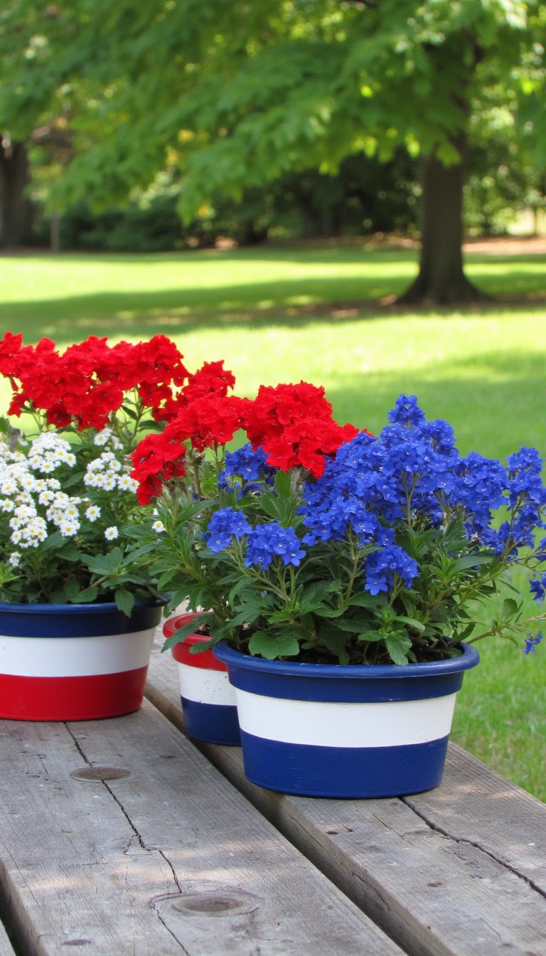 10. Patriotic Berry Basket Centerpiece