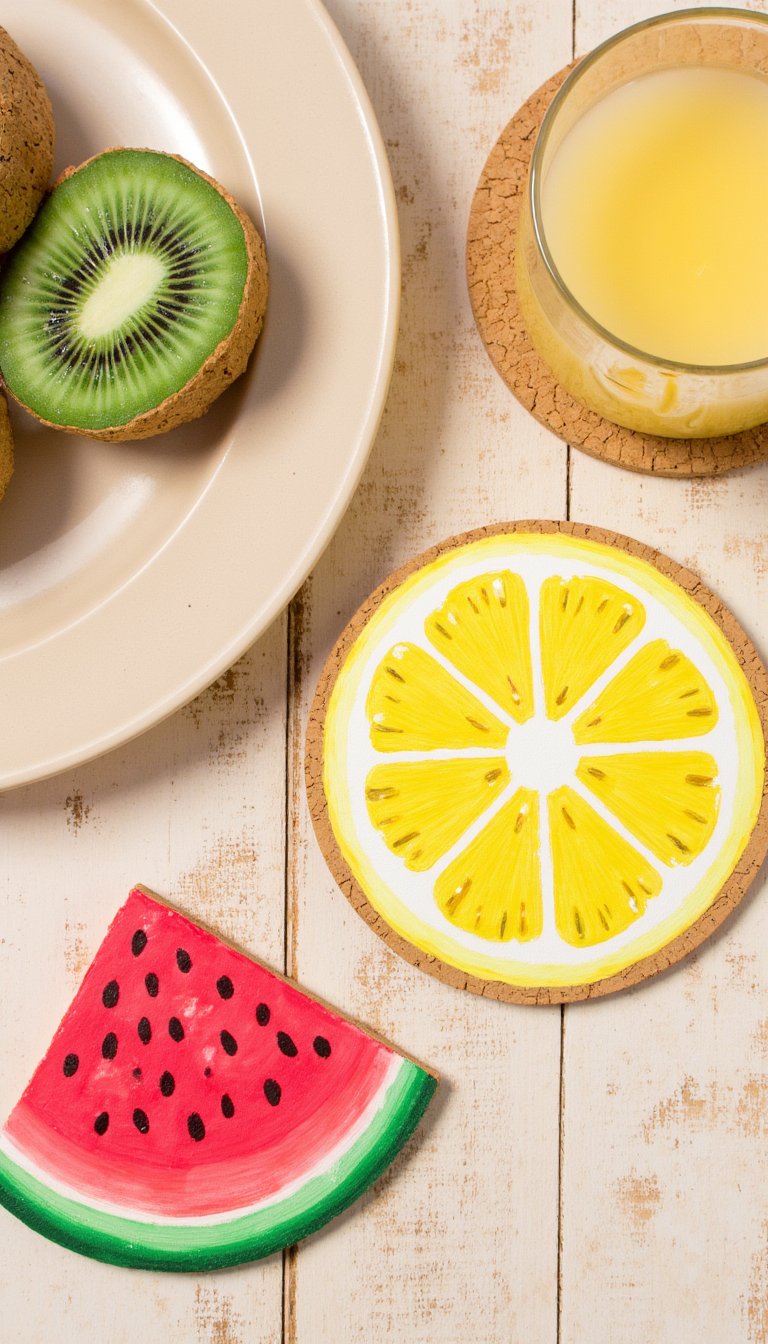 14. Fruit Slice Coasters