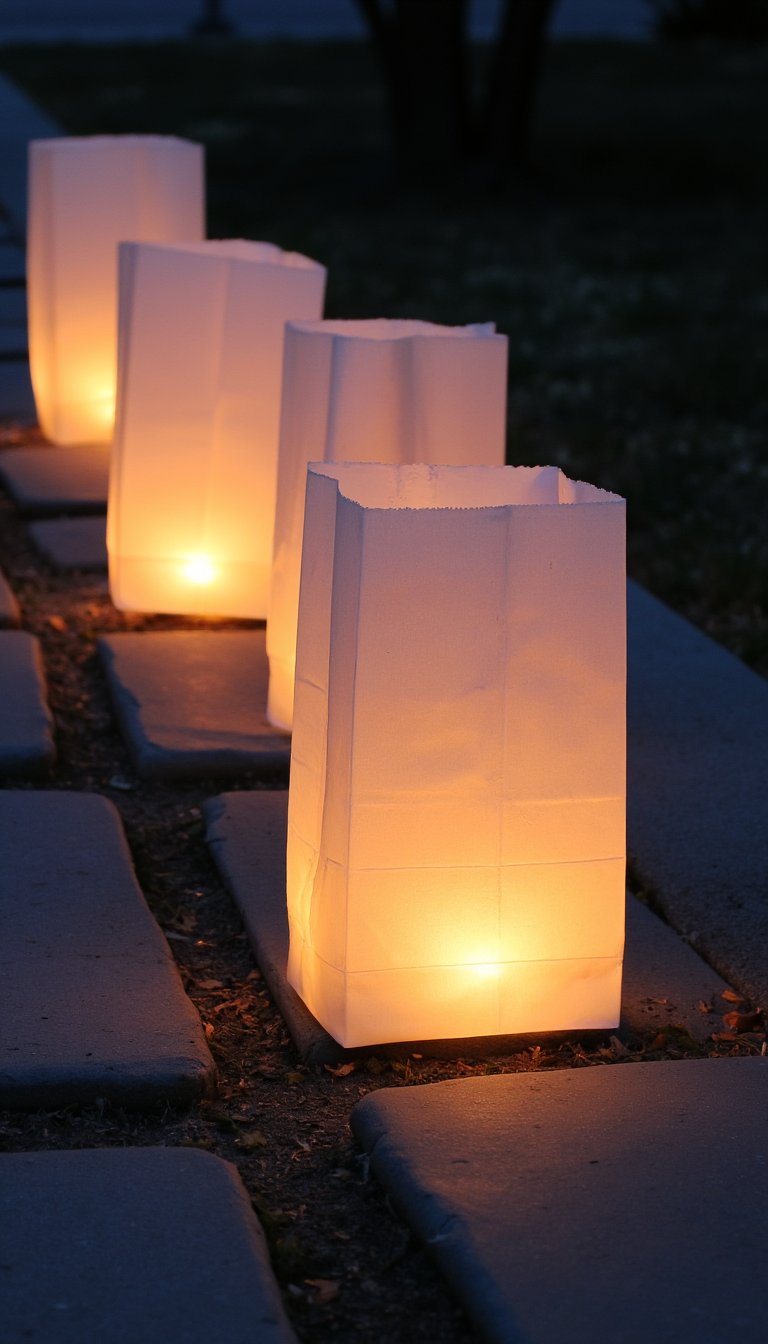 5. Luminaria Bags for the Walkway