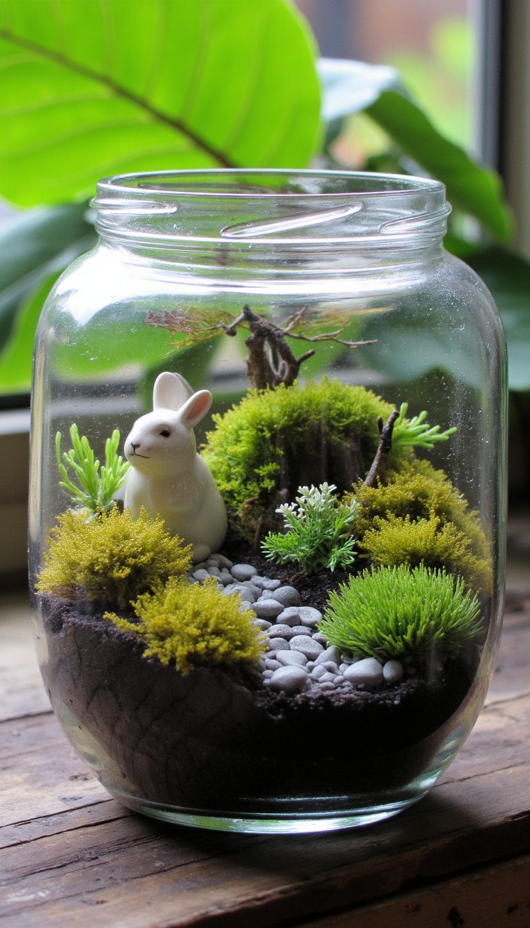 8. A Miniature Moss & Twig Terrarium