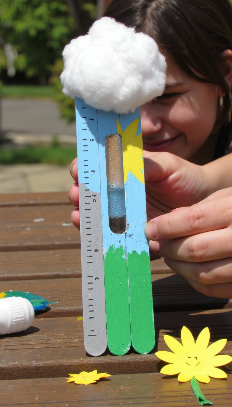 5. Popsicle Stick Rain Gauges