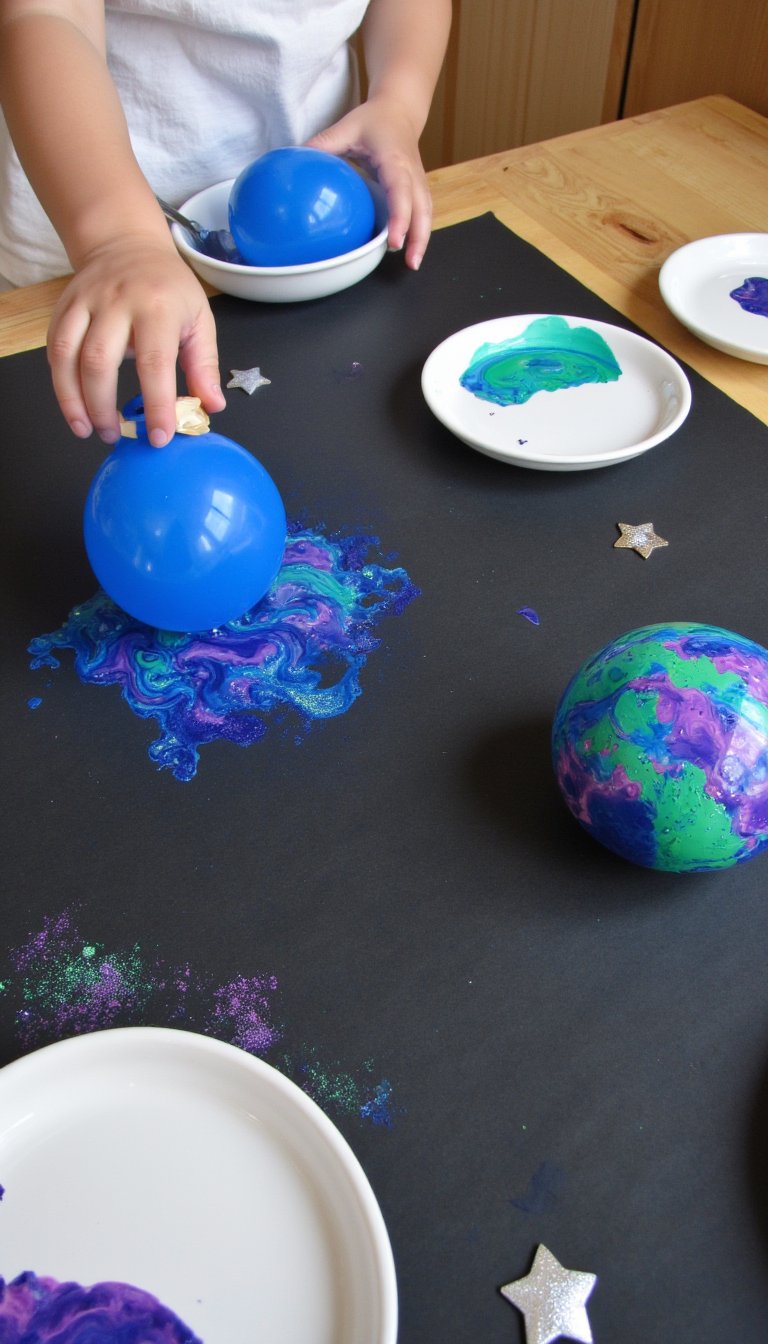 22. Balloon Print Planets