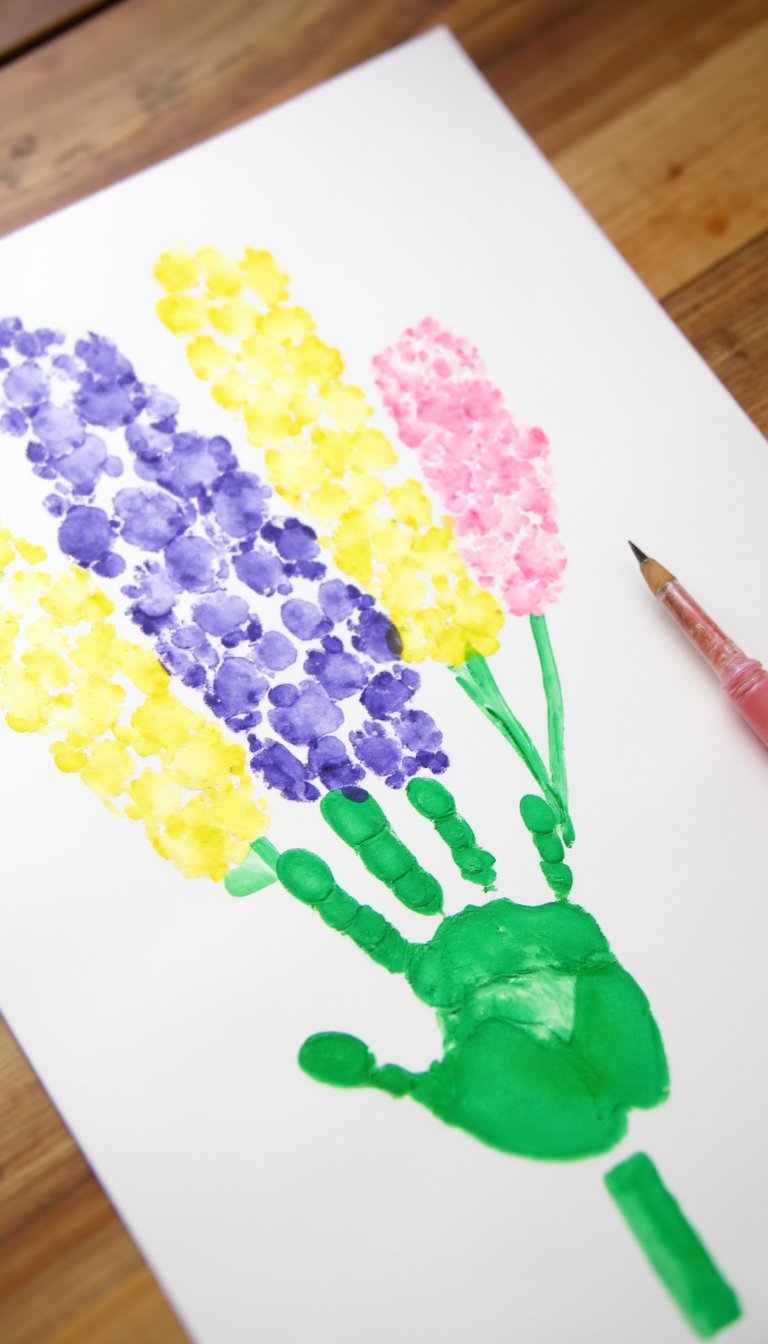 6. Handprint & Fingerprint Flower Bouquet