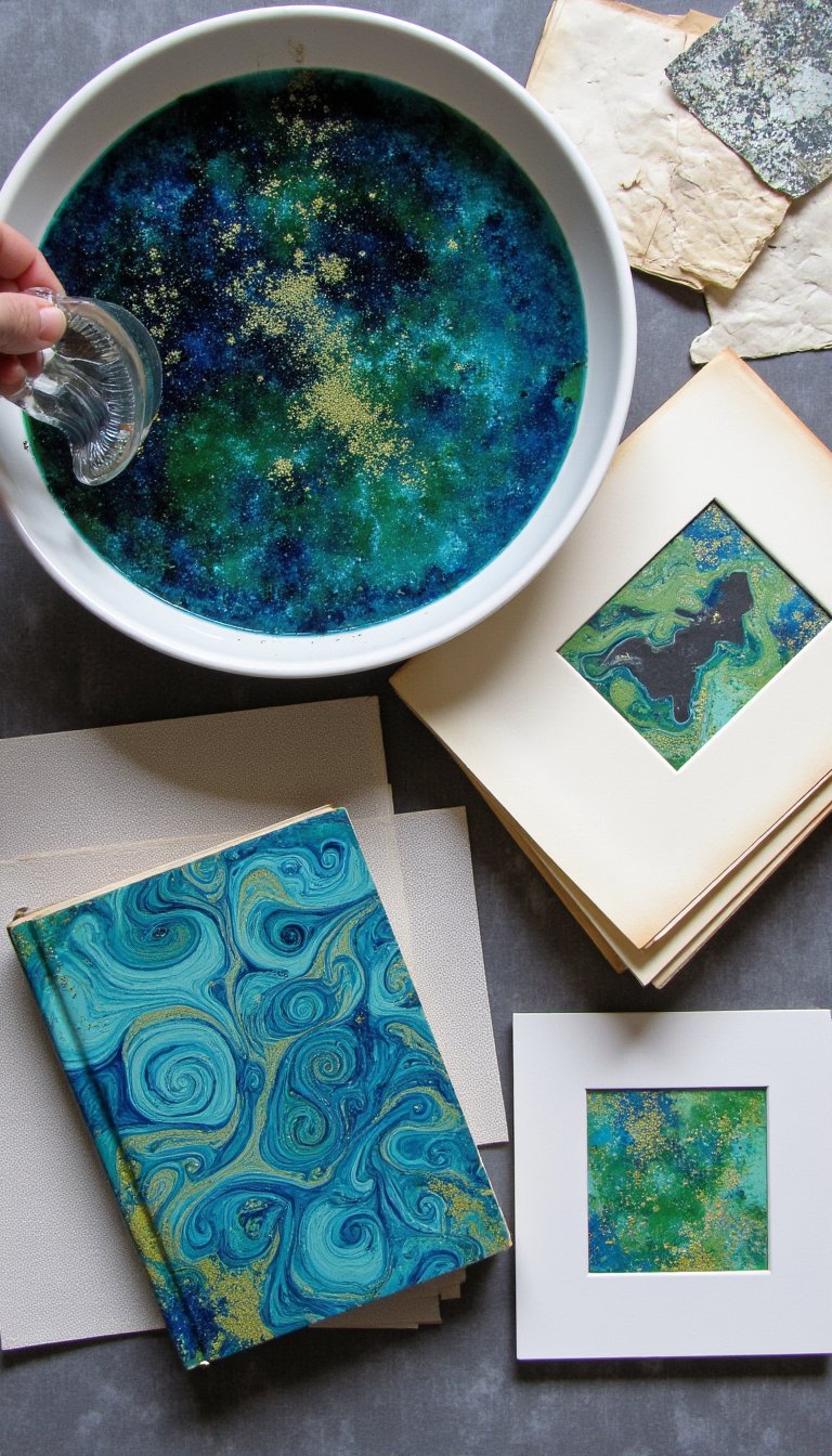 15. Serendipitous Paper Marbling