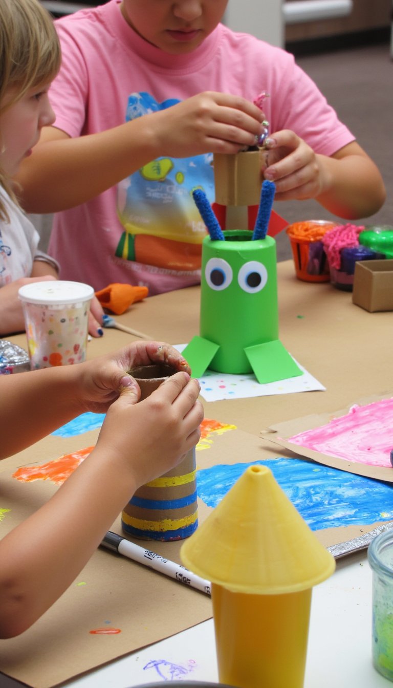 13. Recycled Craft Creation Station