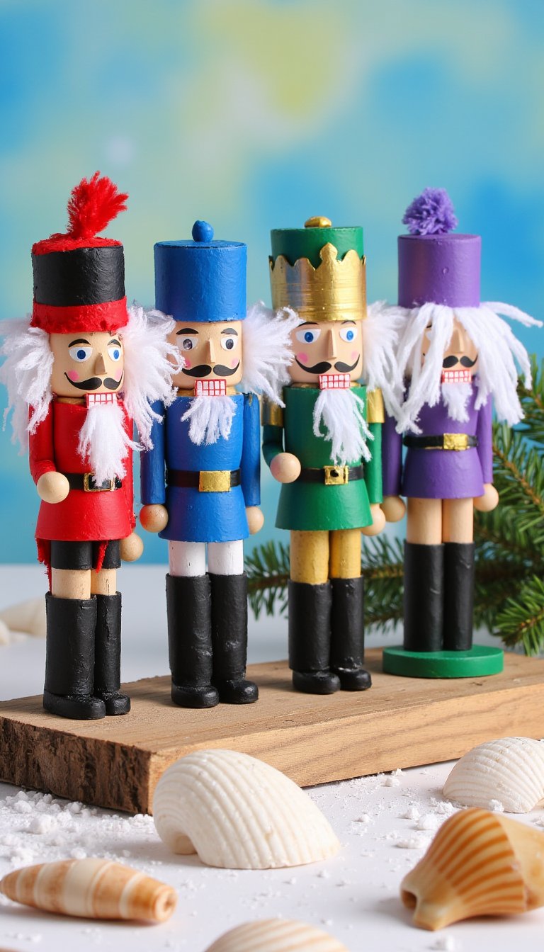 12. Recycled Cardboard Tube Nutcrackers