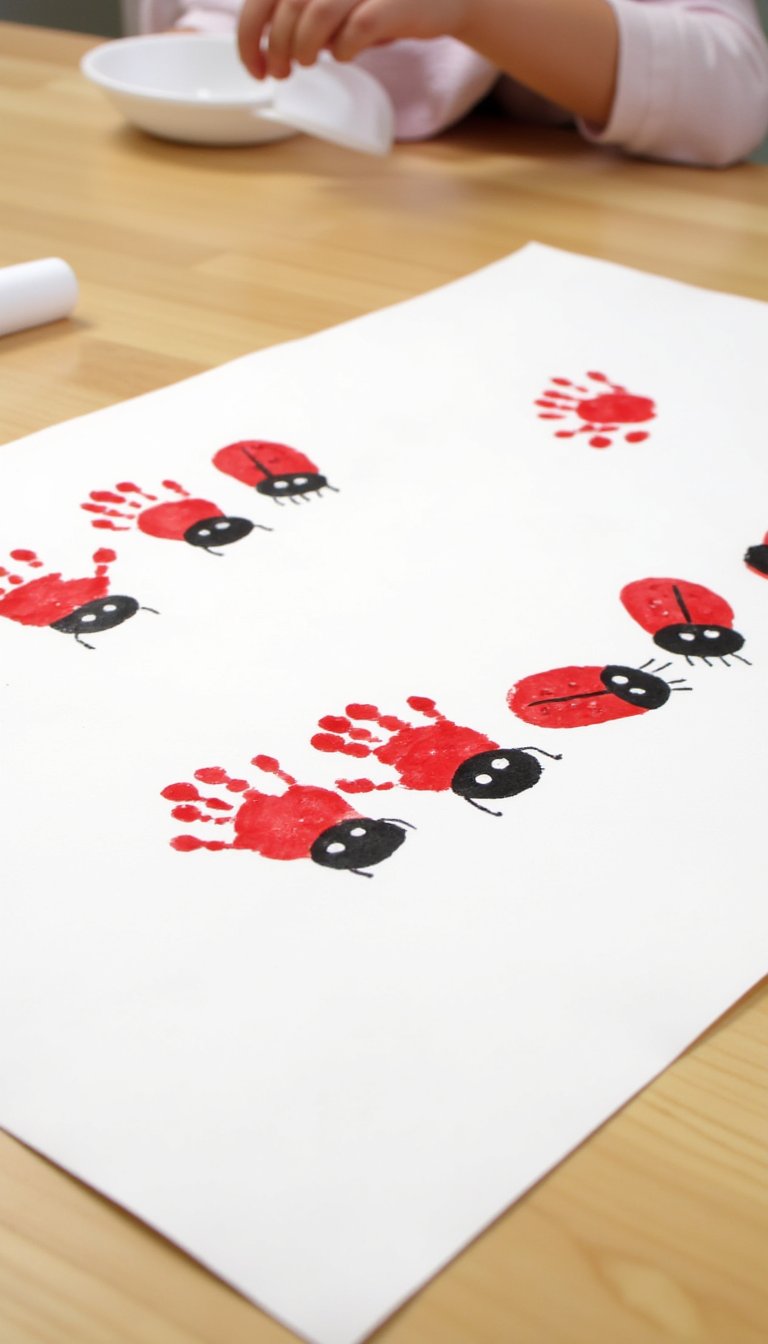 6. Fingerprint Ladybug Parade