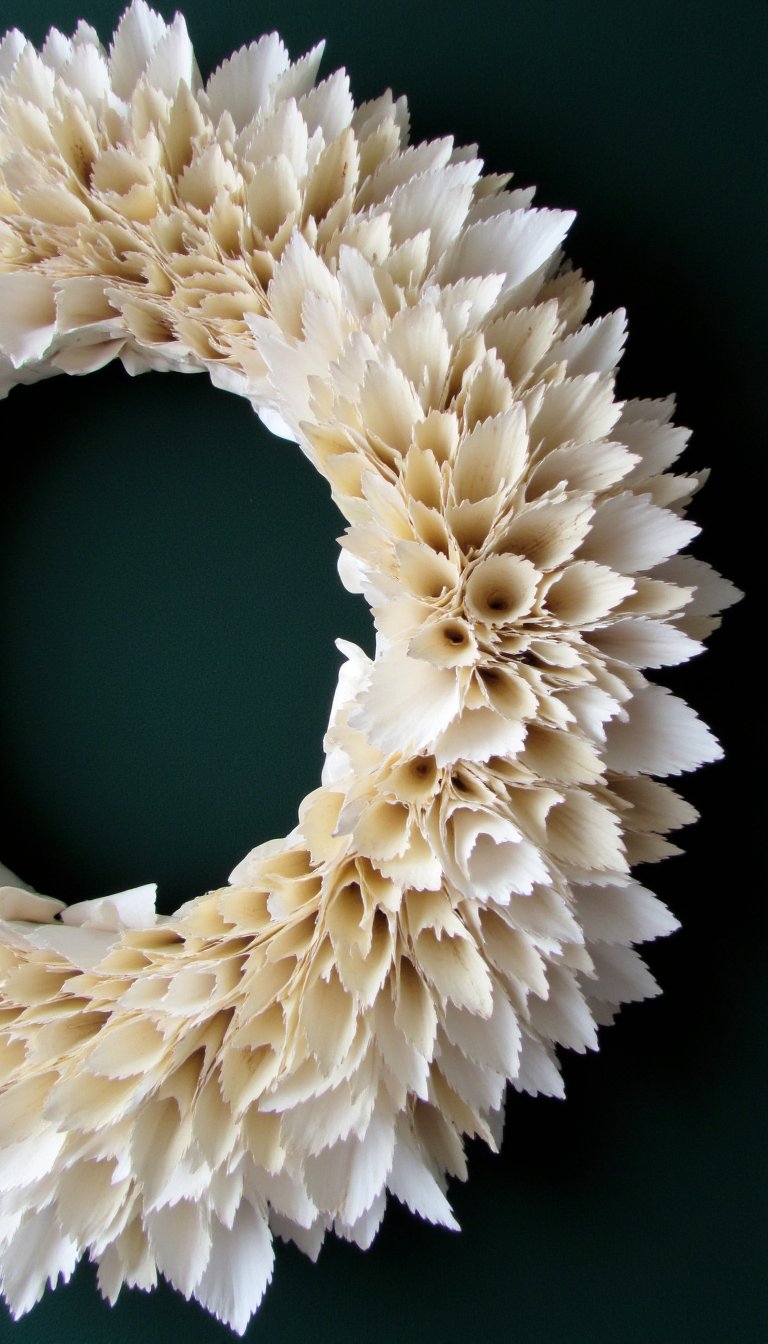 26. Upcycled Book Page wreath