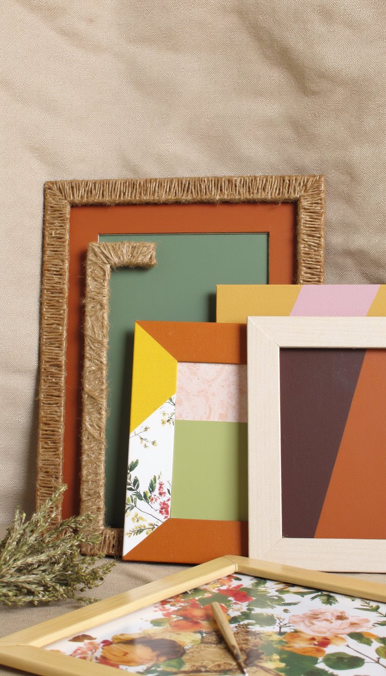 6. Chic Cardboard Picture Frames